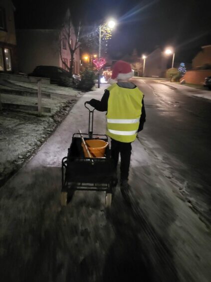 Inchture Schoolboy snow ice gritting 