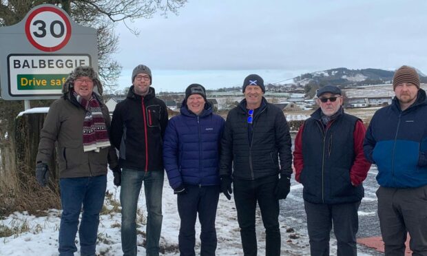 Balbeggie Traffic Calming Group - Andy McCann, Andrew McOuat, Dave Mee, Iain Wales, Brian Crighton and Dave Malloch. Image: Balbeggie Traffic Calming Group.