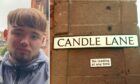 Lukeus Walker was arrested after breaching curfew on Candle Lane in Dundee city centre. Image: Facebook.