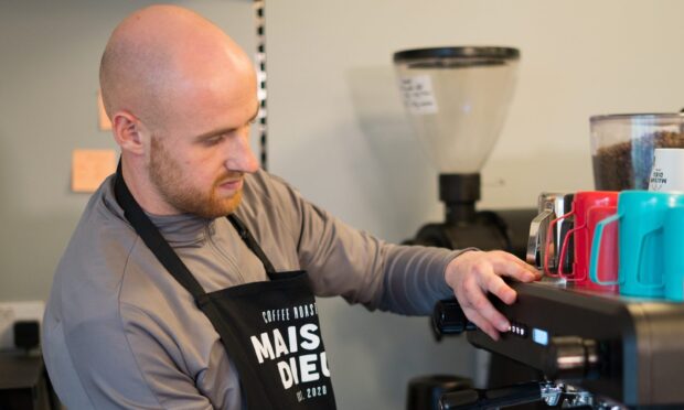 Euan Spark in barista mode at Maison Dieu. Image: DC Thomson