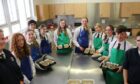 High School of Dundee pupils have been giving up their spare time to serve up  meals for the elderly in the community. Image: High School of Dundee.