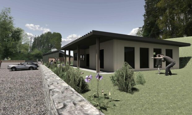 The proposed adventure hub at the Grandtully Station campsite. Image: Grandtully Station Campsite