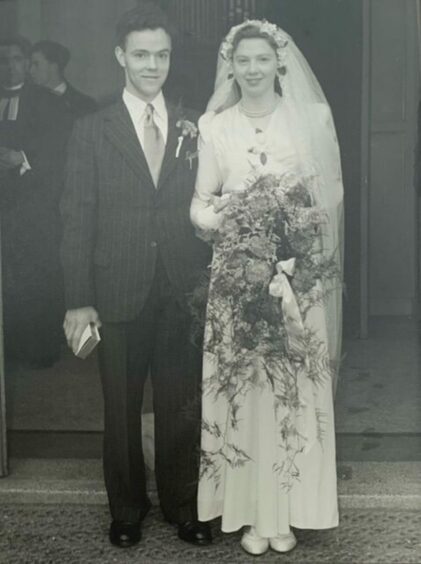 Harry and Vera Grant pictured on their wedding day on December 20, 1952 in Dundee.