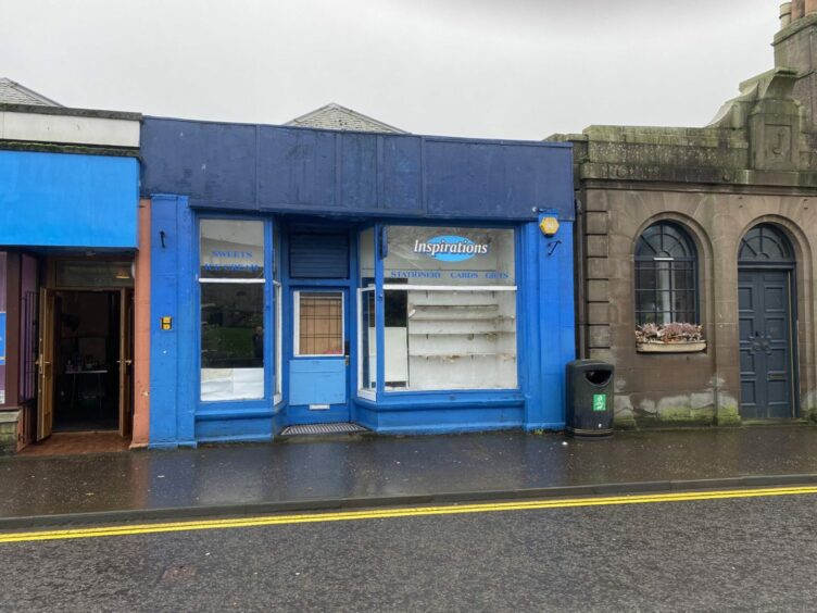 photo shows empty Inspirations shop premises in Carnoustie.