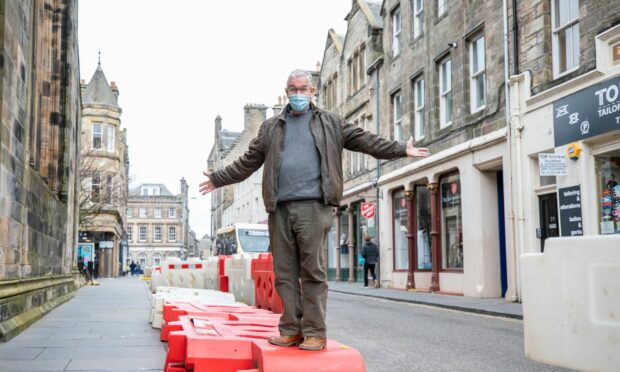 Eric Milne is angry at St Andrews road changes
