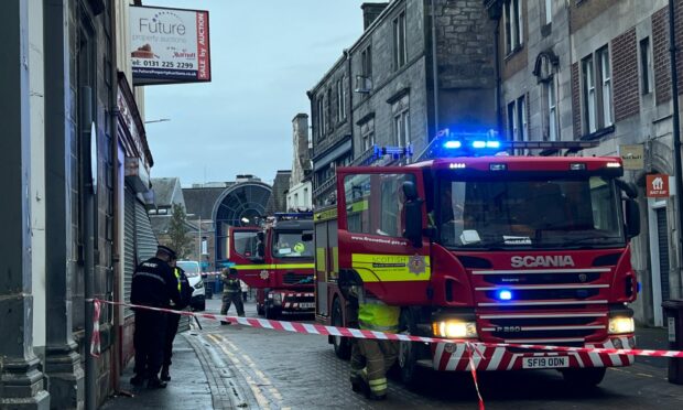 The scene of the fire in Queen Anne Street, Dunfermline.