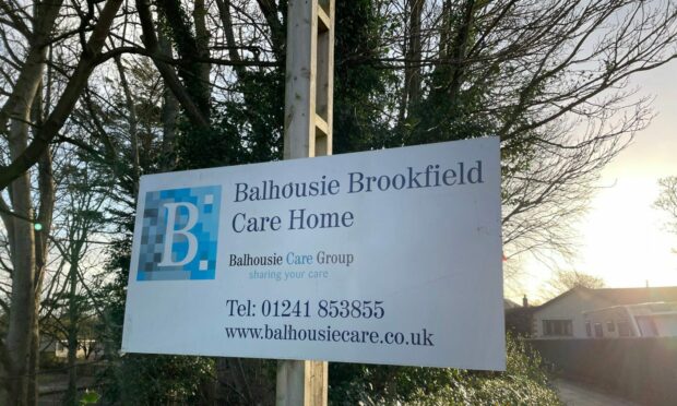 The fire was started at the back of Brookfield Care Home. Image: Ben MacDonald/DC Thomson