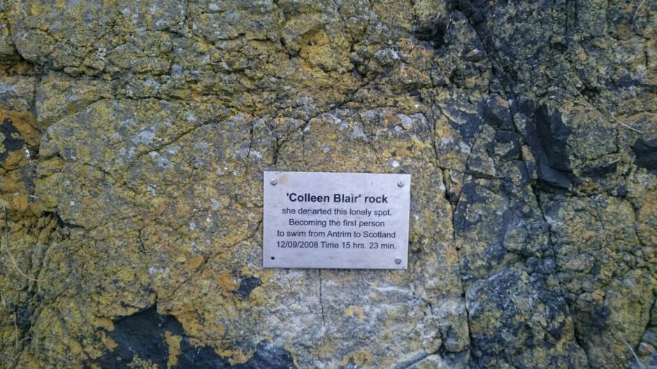 A North Channel plaque paying tribute to Colleen