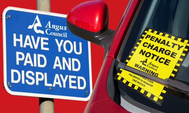 The top 15 parking ticket hotspots in Angus have been revealed. Image: DC Thomson.