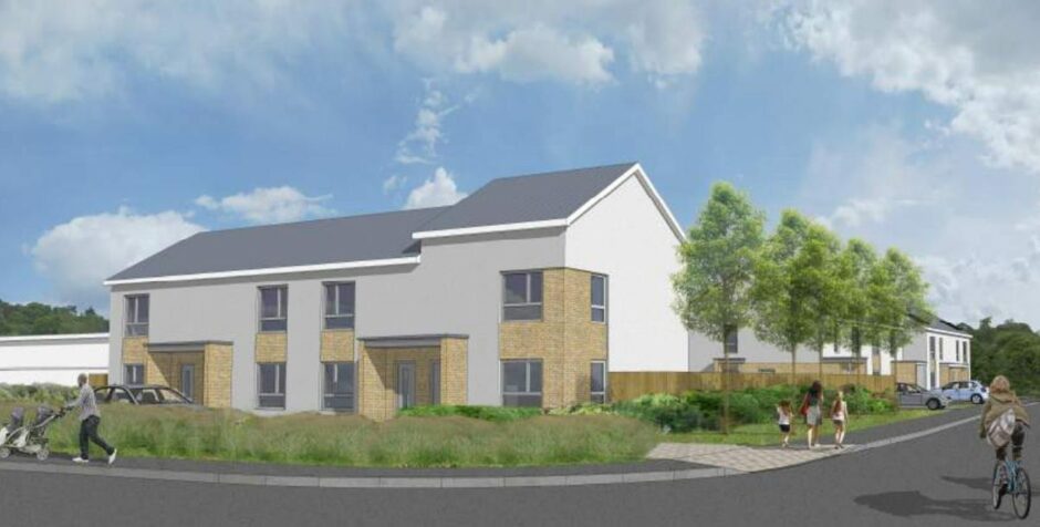 Design images for the Pitkerro Road social rent housing development in Dundee