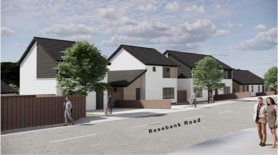 Designs for some of the Rosebank Road affordable homes