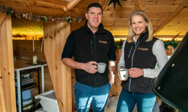 Richard Black (40) and wife Anna Black (40) inside The Hide at Lindores. Image: Steve Brown/DC Thomson