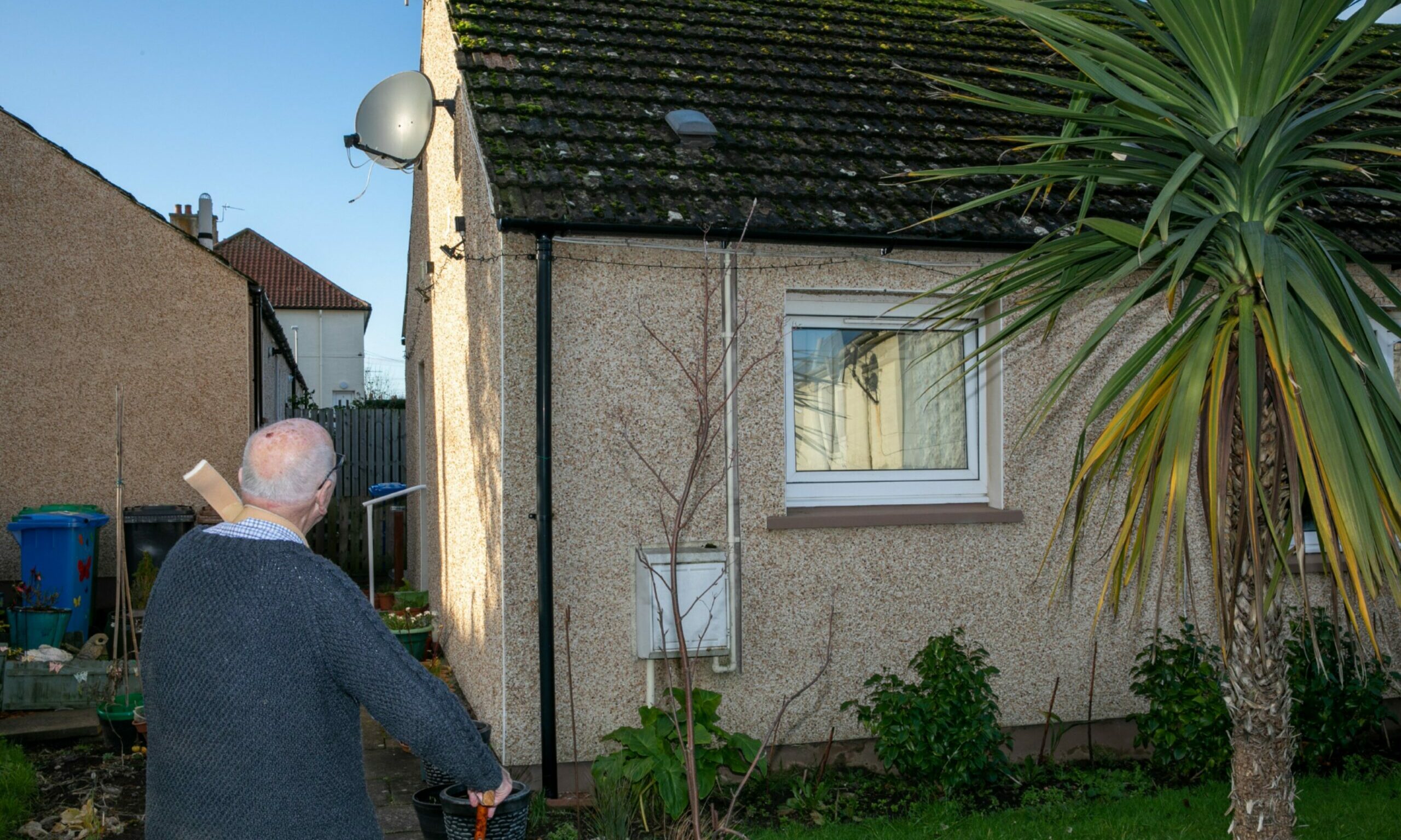 Bob Robertson surveys his St Andrews leaking roof