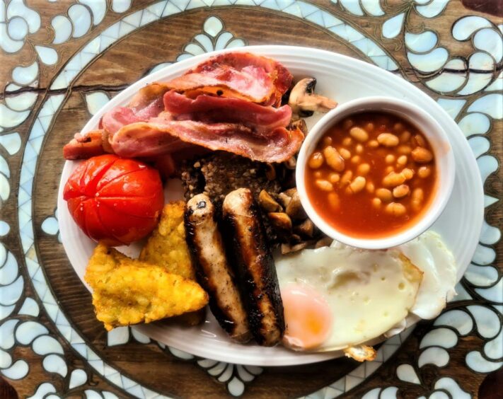 A dish of breakfast at Cafe Kitchen, Tayview Hotel.