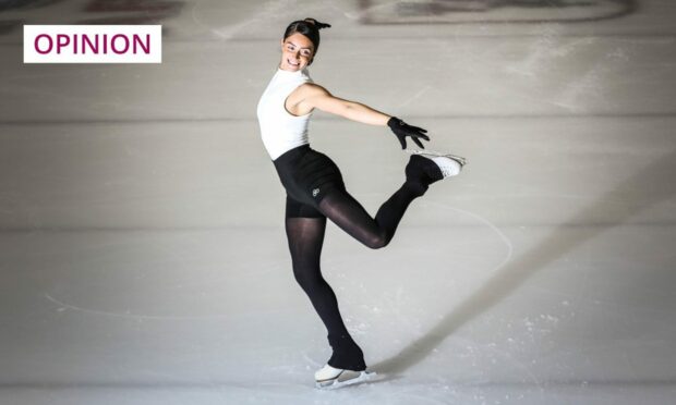 Photo shows Natasha McKay figure skating.
