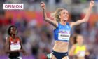 Eilish McColgan crosses the line first in the 2022 Commonwealth Games 10,000 metres final