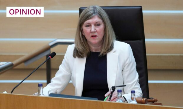 Alison Johnstone is Presiding Officer of the Scottish Parliament. Image: Russell Cheyne/PA Wire.