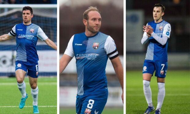 Terry Masson, Paul Watson and Graham Webster have all given long service to Montrose. Image: SNS
