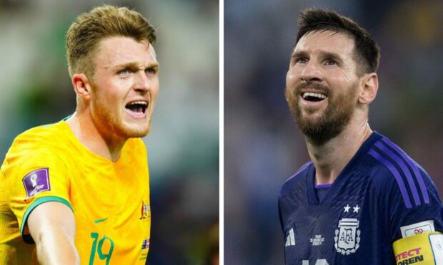 Ex-Dundee United kid Harry Souttar (left) will attempt to shackle Argentina's Lionel Messi (right) at the World Cup.