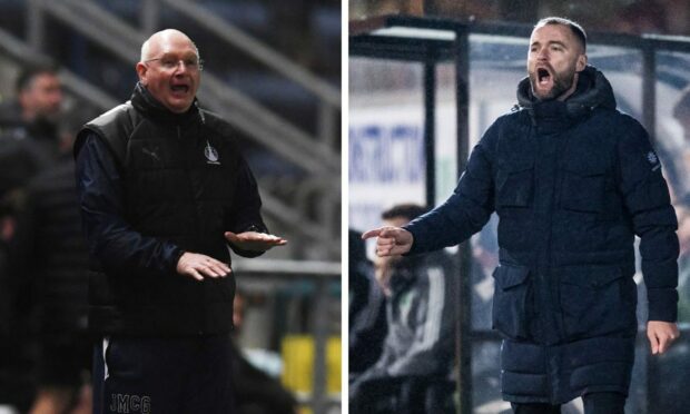 John McGlynn and James McPake will face each other as managers for the ninth time in their careers. Image: SNS.