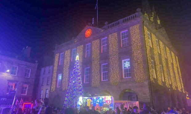 Montrose's Christmas tree lights will not be on this year due to vandalism. Image: Karen MacDonald