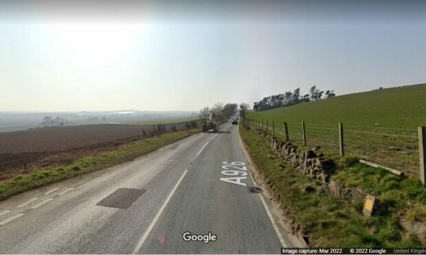 The A926 between Rattray and Alyth is closed due to a gas leak. Image: Google Maps.