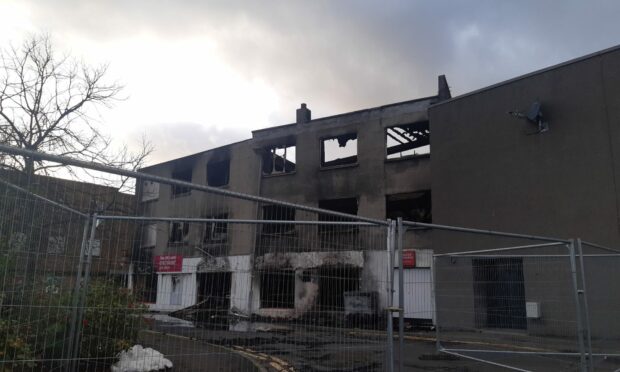 The aftermath of the Leven Poundstretcher fire