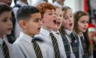 High School of Dundee P4/5 choir were among the performers. Image: Mhairi Edwards/DC Thomson.