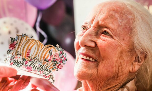 Jessie Simpson became a centenarian on Christmas Day. Image: Mhairi Edwards/DC Thomson.