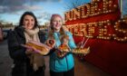 Food and drink team Julia Bryce and Maria Gran put the food at Dundee's WinterFest to the test. Image: Mhairi Edwards/DC Thomson