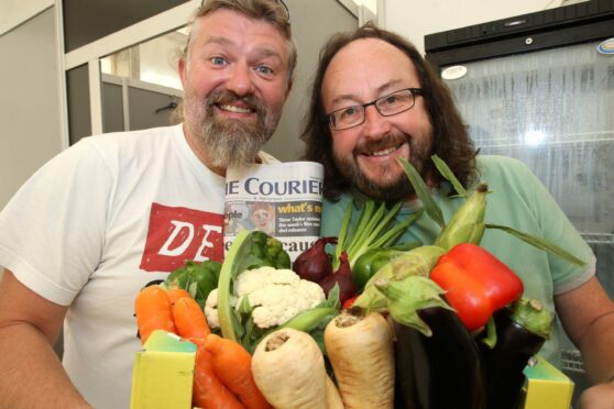 The Hairy Bikers at the Flower and Food Festival.