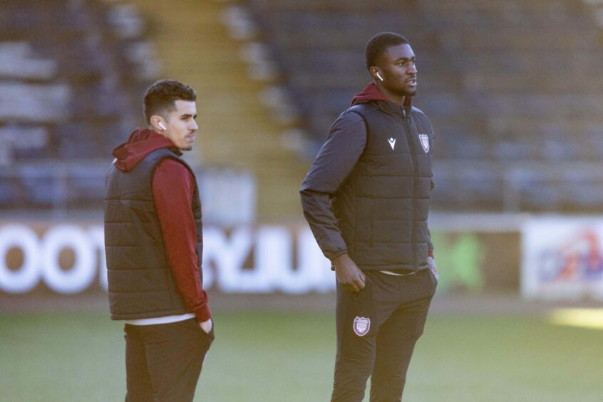 Two other Arbroath new players, Yasin Ben El-Mhanni and Sean Adarkwa