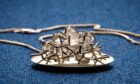 Atomic Crystal brooch pendant for material scientist Dr Charlotte Cochard, by jeweller Dr Karen Westland.
