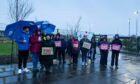 Primary teachers in Angus, including those at Warddykes Primary, Arbroath, joined a national strike. Image: Paul Reid/DC Thomson.