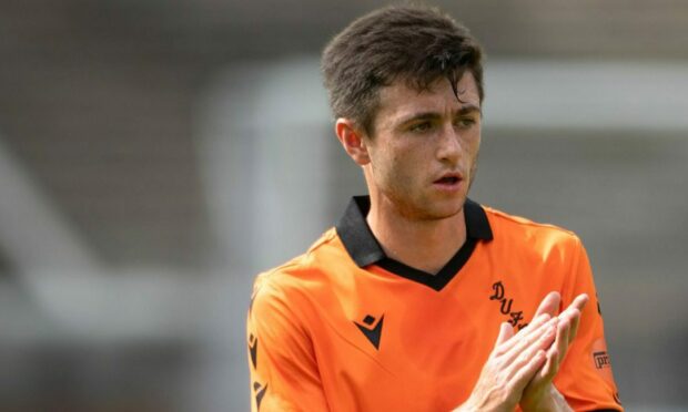 Declan glass in action for Dundee United