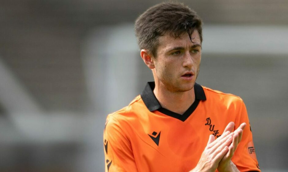 Declan glass in action for Dundee United