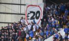 St Johnstone fans display a banner indicating their preference for £20 tickets. Image: SNS