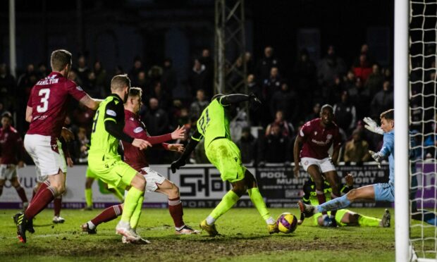 Arbroath crashed to a Scottish Cup defeat against Motherwell. Image: SNS