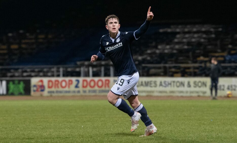 Fin Robertson has scored three goals this season for Dundee. 