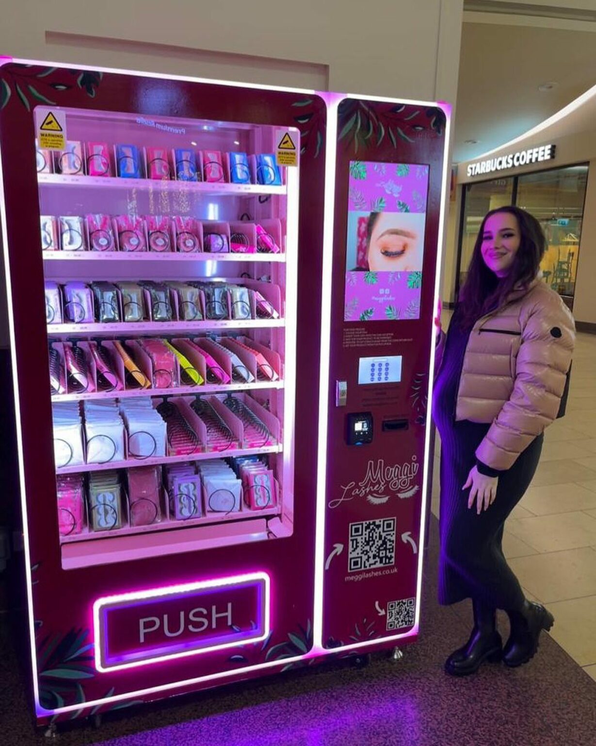 Meggi Lashes: TikTok star's new Dundee beauty vending machine