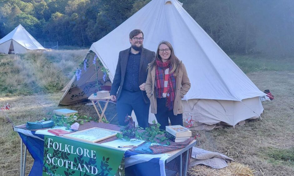 Dundee couple David and Rebecca White founded Folklore Scotland with a mission to preserve the nation's myths and legends throughout the 21st Century. Image: Folklore Scotland.