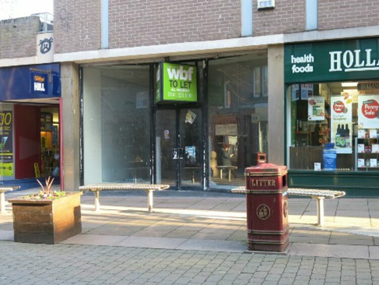 The empty shop on Arbroath High Street