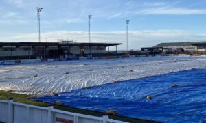 VIDEO: Arbroath put covers down to beat big freeze ahead of Scottish Cup tie with Motherwell