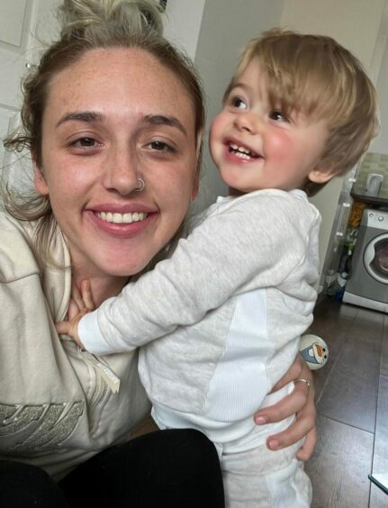 Chantelle with her son Harry.