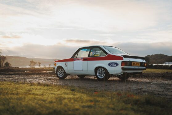 The Hackle Rally-winning 1976 Ford Escort shared by Colin McRae and Robert Reid. Image: Silverstone Auctions