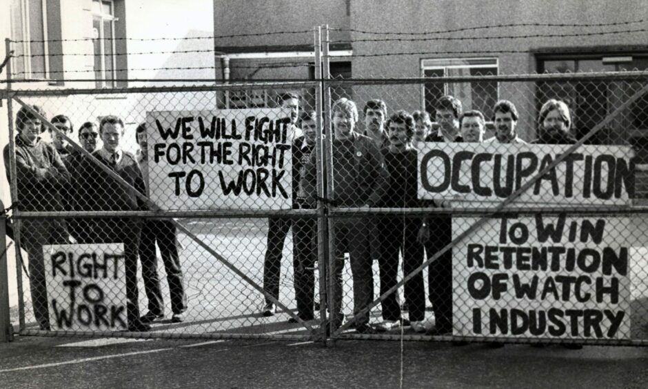 The workers occupying the Milton of Craigie plant sent a clear message to Fred Olsen. Image: DC Thomson.