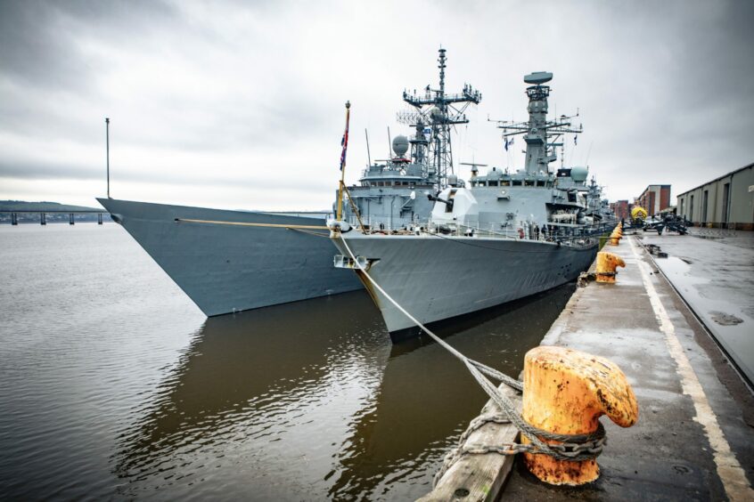 The other ships visiting Dundee - ORP General T Kosciuszko and HMS Portland. Image: Blair Dingwall/DC Thomson