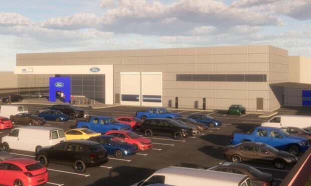 How the new Dundee Ford Centre dealership at Baird Avenue could look. Image: Your Ford Centre.