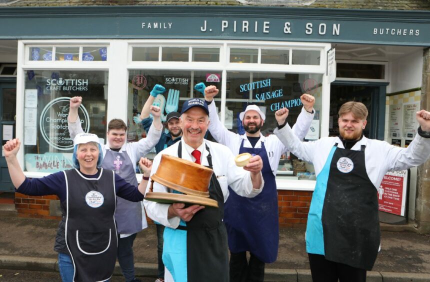 The James Pirie and Son team in 2021 after being crowned Scotch pie champion of champions.