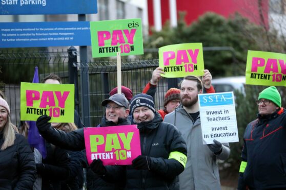 The latest teacher pay offer has been rejected with strikes set to continue. Image: Gareth Jennings/DC Thomson.